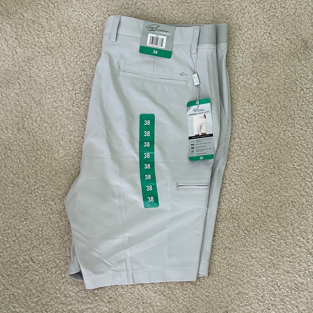 Greg Norman Collection Men's Light Gray Flat Front Shorts